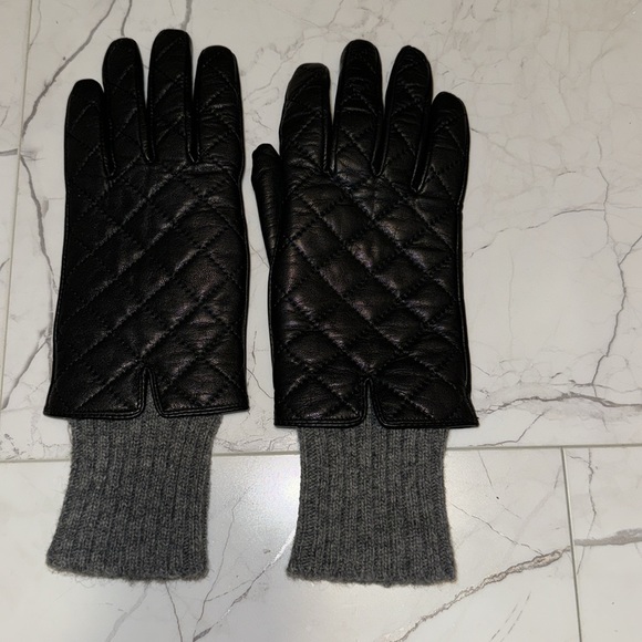 sandro quilted leather gloves - Picture 2 of 7